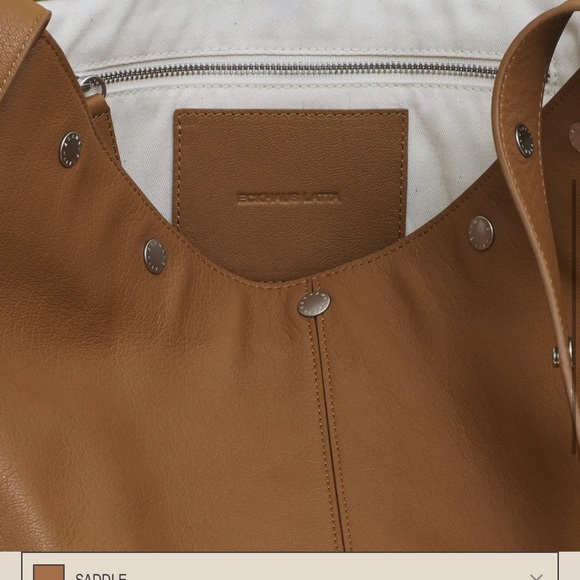 Eckhaus Latta Snap Bucket Bag Lambskin Leather Saddle - Picture 2 of 8